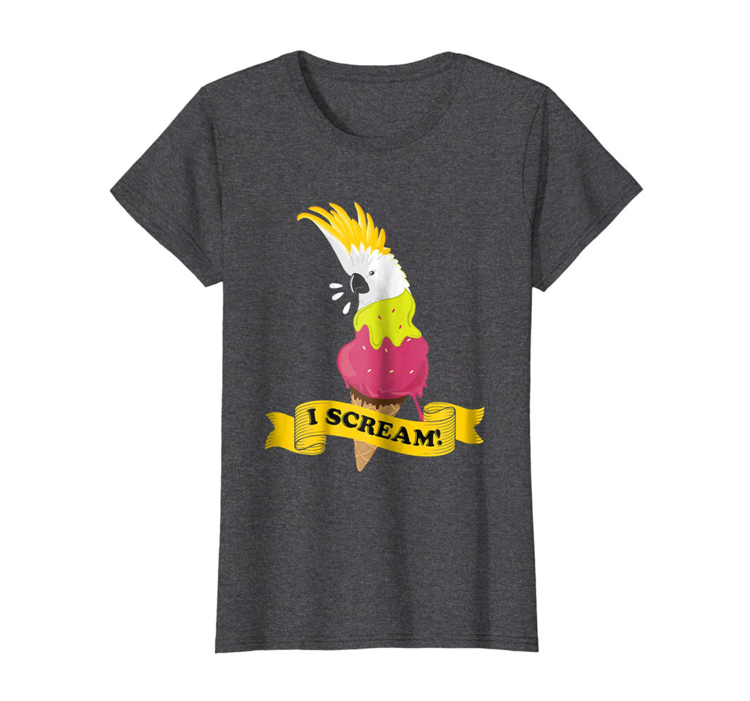 Funny shirts V-neck Tank top Hoodie sweatshirt usa uk au ca gifts for Moluccan Cockatoo Ice Cream Parrot Tshirt 2300392