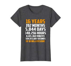 Funny shirts V-neck Tank top Hoodie sweatshirt usa uk au ca gifts for 16th Birthday Countdown 16 Years Old Being Awesome T-Shirt 2473734