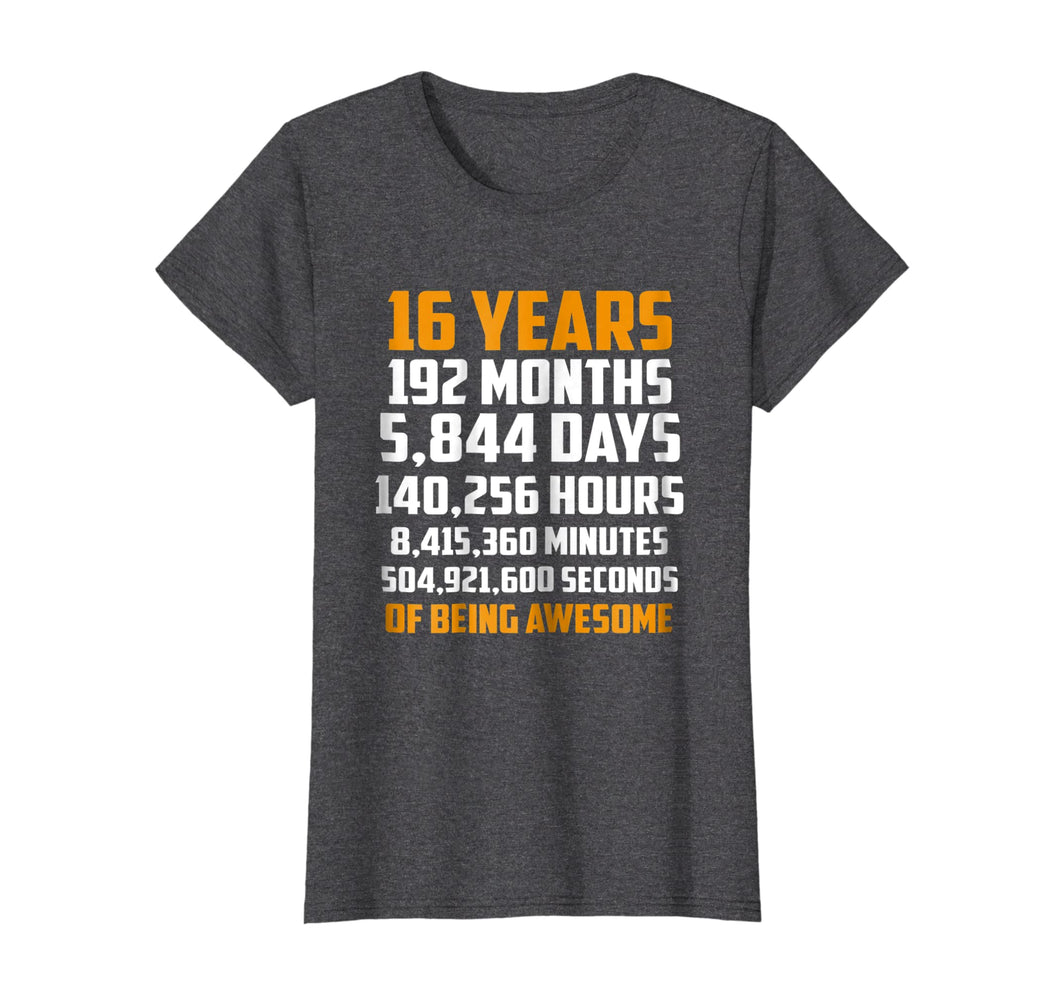 Funny shirts V-neck Tank top Hoodie sweatshirt usa uk au ca gifts for 16th Birthday Countdown 16 Years Old Being Awesome T-Shirt 2473734