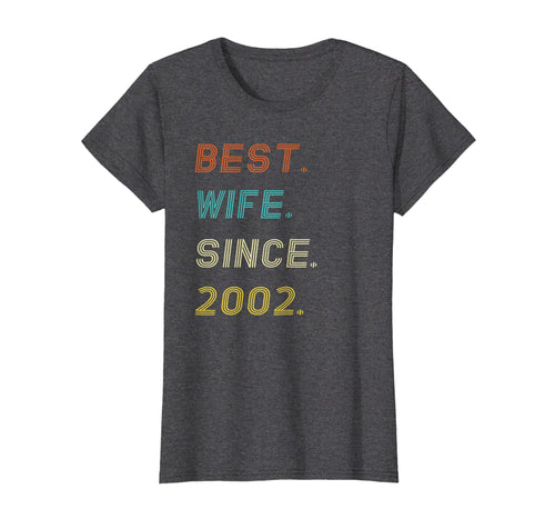 Funny shirts V-neck Tank top Hoodie sweatshirt usa uk au ca gifts for Womens 17th Wedding Anniversary Gifts Best Wife Since 2002 T-Shirt 1180252