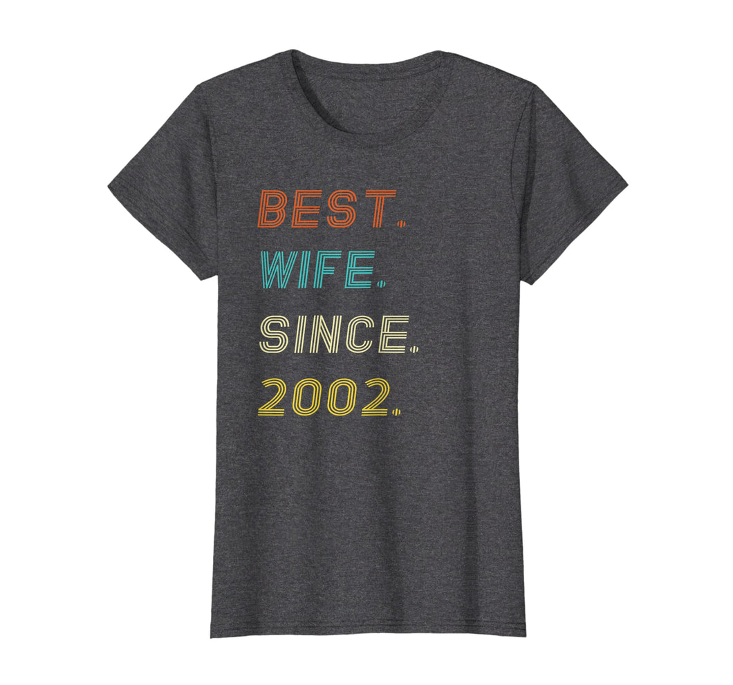 Funny shirts V-neck Tank top Hoodie sweatshirt usa uk au ca gifts for Womens 17th Wedding Anniversary Gifts Best Wife Since 2002 T-Shirt 1180252