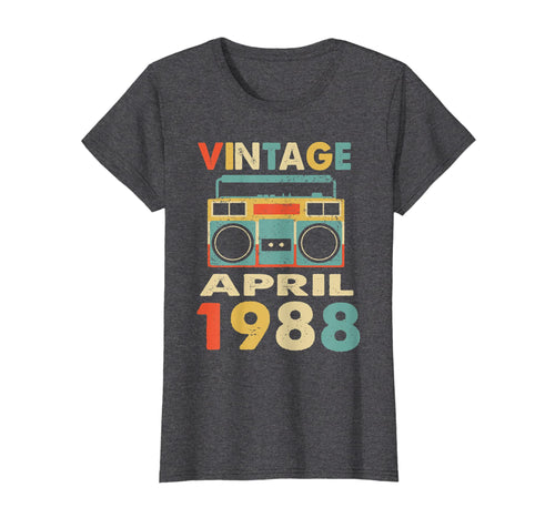 Funny shirts V-neck Tank top Hoodie sweatshirt usa uk au ca gifts for Vintage April 1988 Tshirt Retro 31st Birthday Gifts 2984521