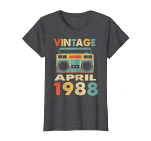 Funny shirts V-neck Tank top Hoodie sweatshirt usa uk au ca gifts for Vintage April 1988 Tshirt Retro 31st Birthday Gifts 2984521