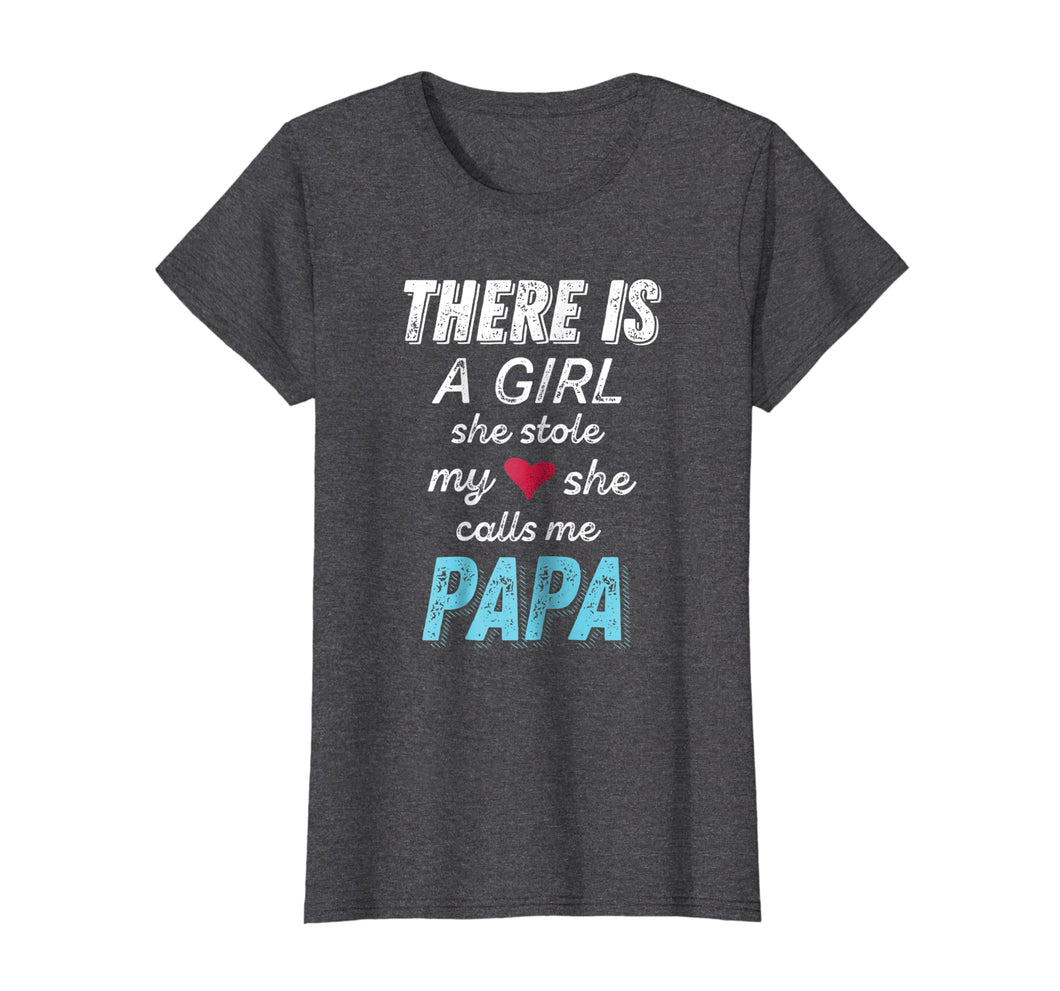 Funny shirts V-neck Tank top Hoodie sweatshirt usa uk au ca gifts for Papa Gifts Shirts from Granddaughter, She Stole My Heart Tee 263079
