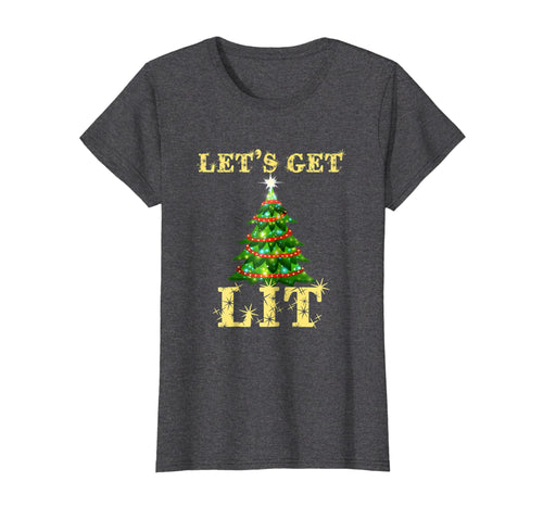 Funny shirts V-neck Tank top Hoodie sweatshirt usa uk au ca gifts for Let's Get Lit Funny Christmas Drinking T-Shirt 838925