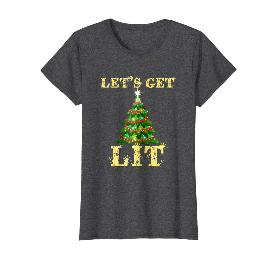 Funny shirts V-neck Tank top Hoodie sweatshirt usa uk au ca gifts for Let's Get Lit Funny Christmas Drinking T-Shirt 838925