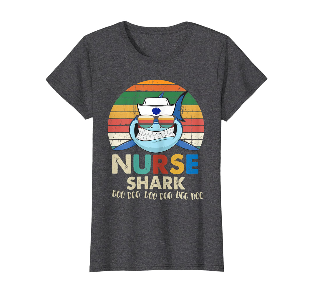 Retro Vintage Nurse Shark Doo Doo Doo Tshirt Nurse Gifts