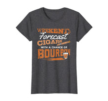 Load image into Gallery viewer, Funny shirts V-neck Tank top Hoodie sweatshirt usa uk au ca gifts for Weekend Forecast Cigars and Bourbon Funny Whiskey T-Shirt 1786893

