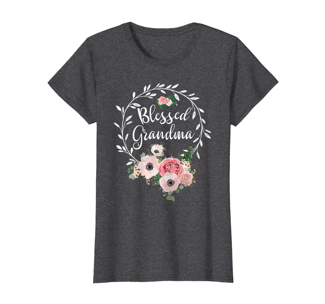 Funny shirts V-neck Tank top Hoodie sweatshirt usa uk au ca gifts for Blessed Grandma T-Shirt with floral, heart Mother's Day Gift 247813