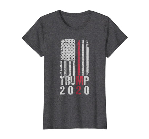 Funny shirts V-neck Tank top Hoodie sweatshirt usa uk au ca gifts for Trump 2020 T Shirt - Thin Red Line Firefighter Trump Support 1529376