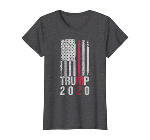Funny shirts V-neck Tank top Hoodie sweatshirt usa uk au ca gifts for Trump 2020 T Shirt - Thin Red Line Firefighter Trump Support 1529376