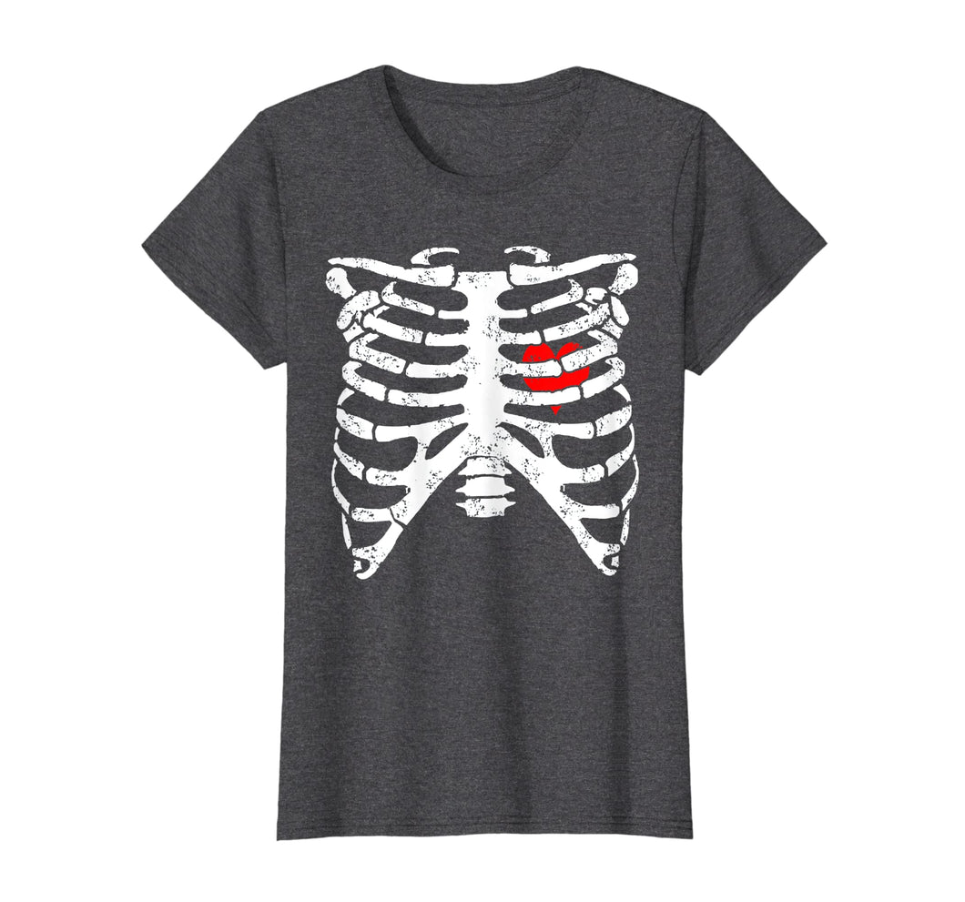 Funny shirts V-neck Tank top Hoodie sweatshirt usa uk au ca gifts for Skeleton Ribcage With Heart Funny Halloween Costume T-Shirt 1160901