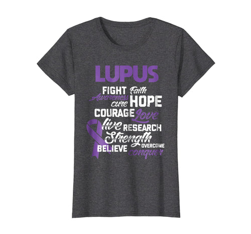 Funny shirts V-neck Tank top Hoodie sweatshirt usa uk au ca gifts for Lupus Awareness Shirts Believe Wear Purple Ribbon Gifts 838061