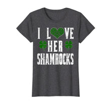 Load image into Gallery viewer, Funny shirts V-neck Tank top Hoodie sweatshirt usa uk au ca gifts for I Love Her Shamrocks Funny Couples St Patricks Day T Shirt 1424114
