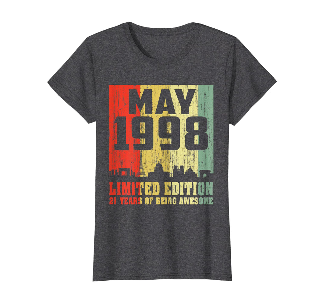 Funny shirts V-neck Tank top Hoodie sweatshirt usa uk au ca gifts for 21st Birthday Gift Awesome May 1998 21 Years Old T-Shirt 155819