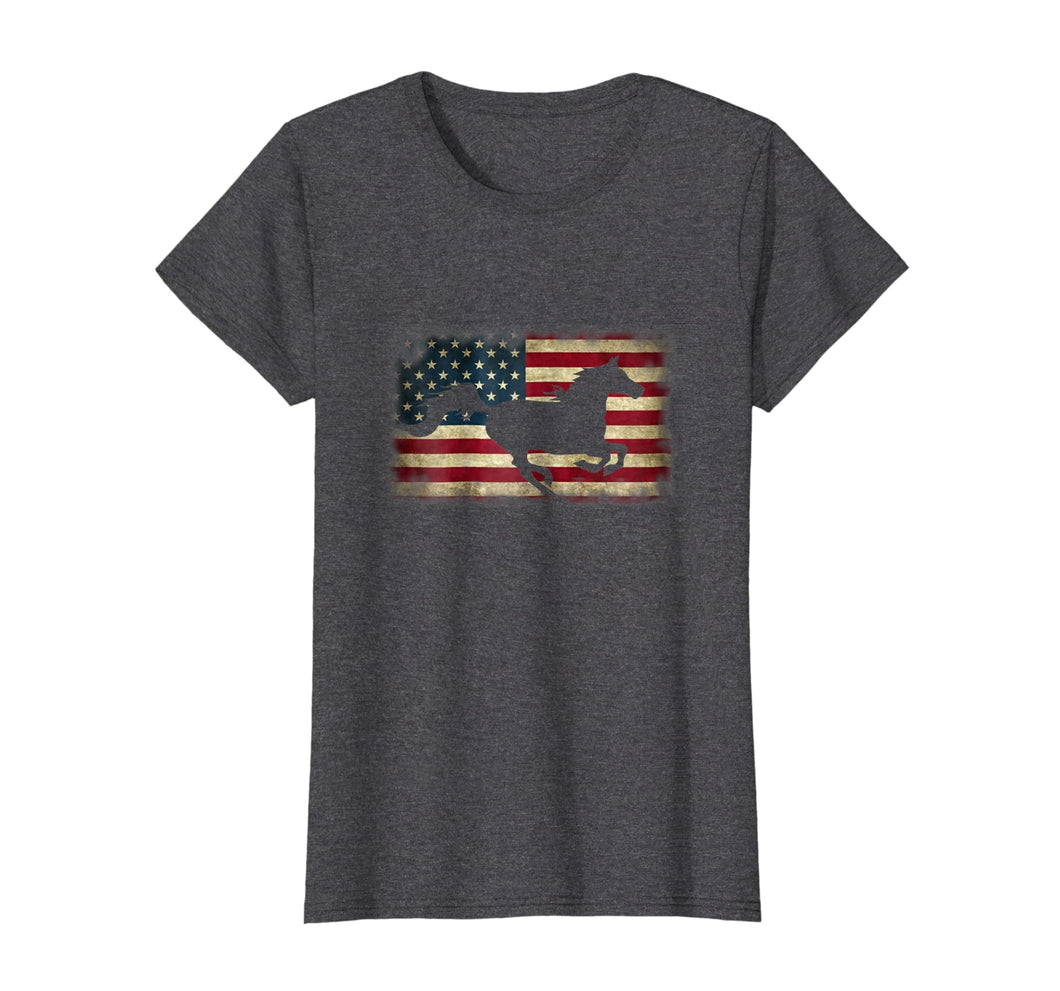 Funny shirts V-neck Tank top Hoodie sweatshirt usa uk au ca gifts for Patriotic American Flag Horse Lover Racing Riding T-shirt 1000049