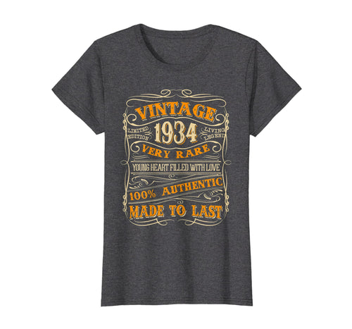 Funny shirts V-neck Tank top Hoodie sweatshirt usa uk au ca gifts for Vintage Authentic Made In 1934 85th Birthday Gifts 85 years 2156350