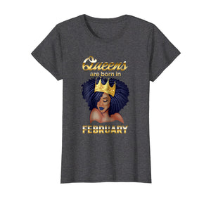 Funny shirts V-neck Tank top Hoodie sweatshirt usa uk au ca gifts for Queens Are Born In February Birthday T-Shirt for Black Women 2022880
