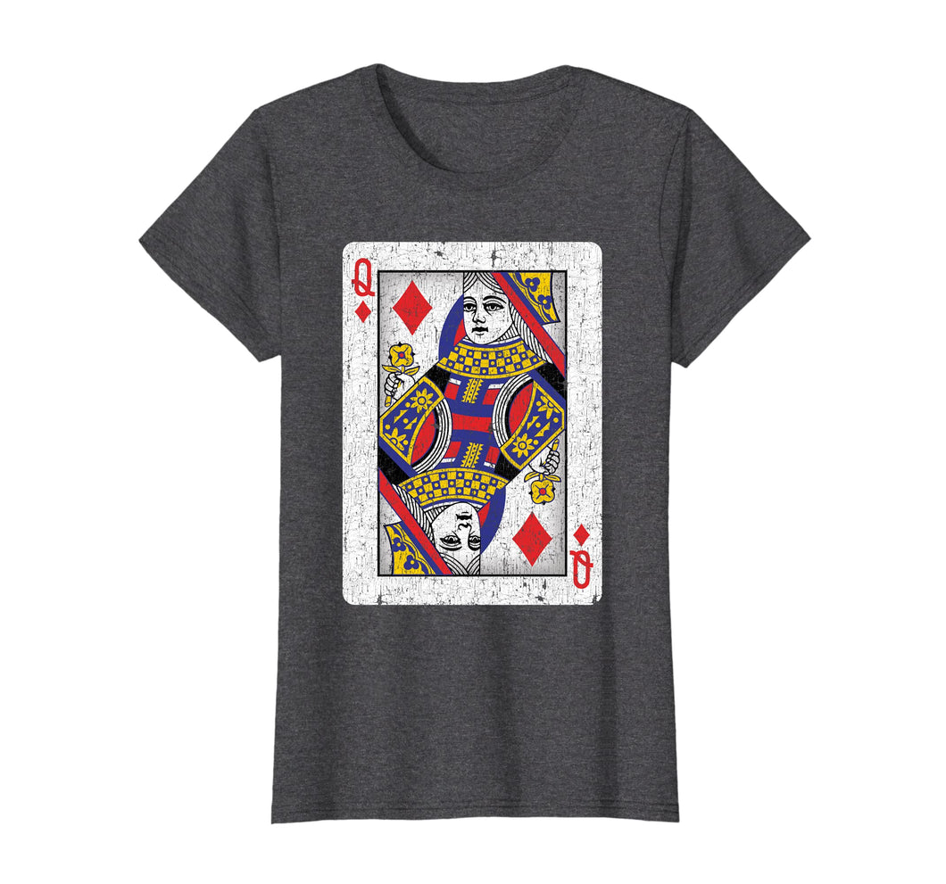 Funny shirts V-neck Tank top Hoodie sweatshirt usa uk au ca gifts for Queen of Diamonds Poker Lover Gifts Playing Card T-Shirt 4108086