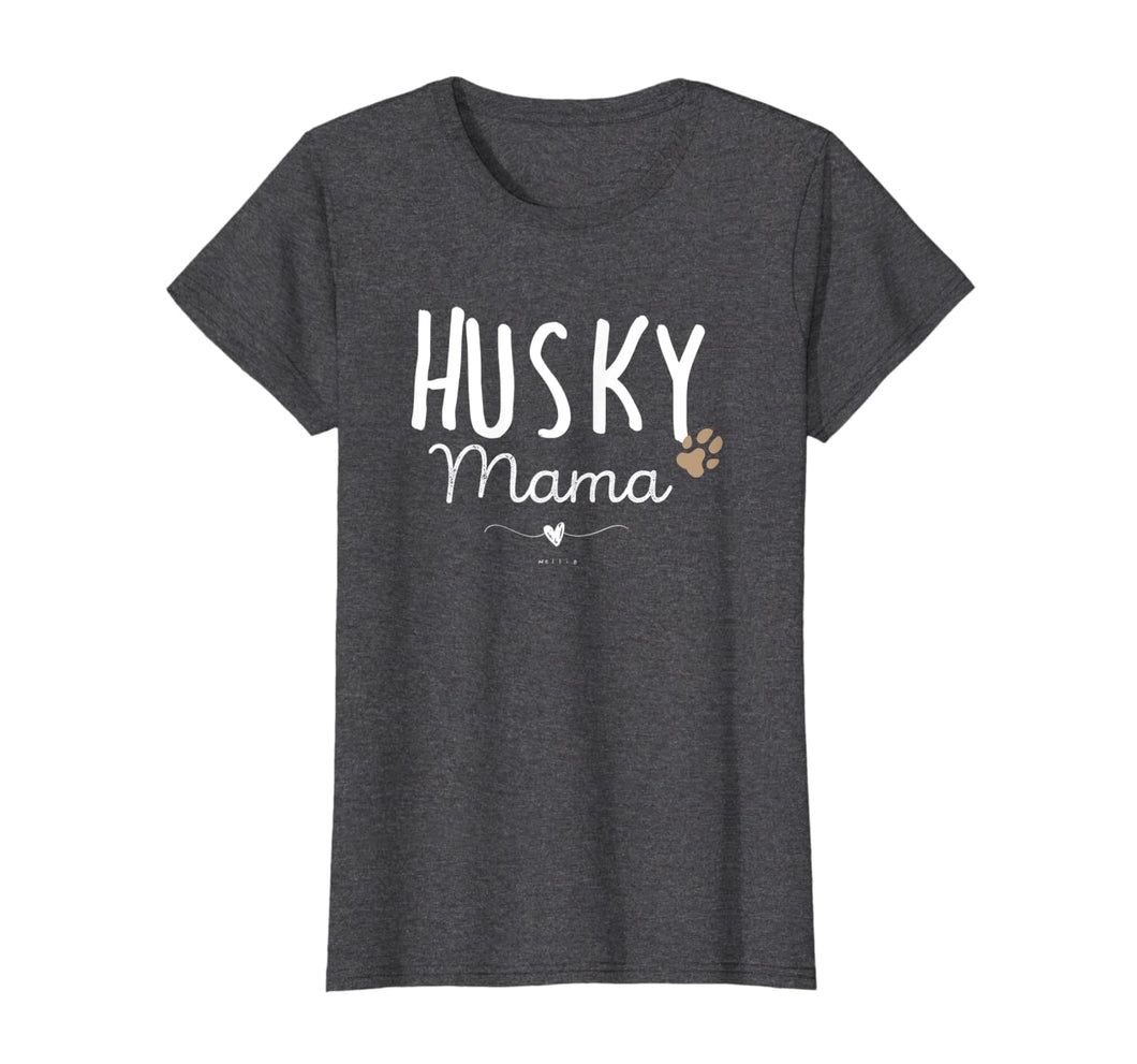Womens Husky Mama, Husky Mom Gifts Dog Lover Siberian Husky Mom Paw T-Shirt-198471