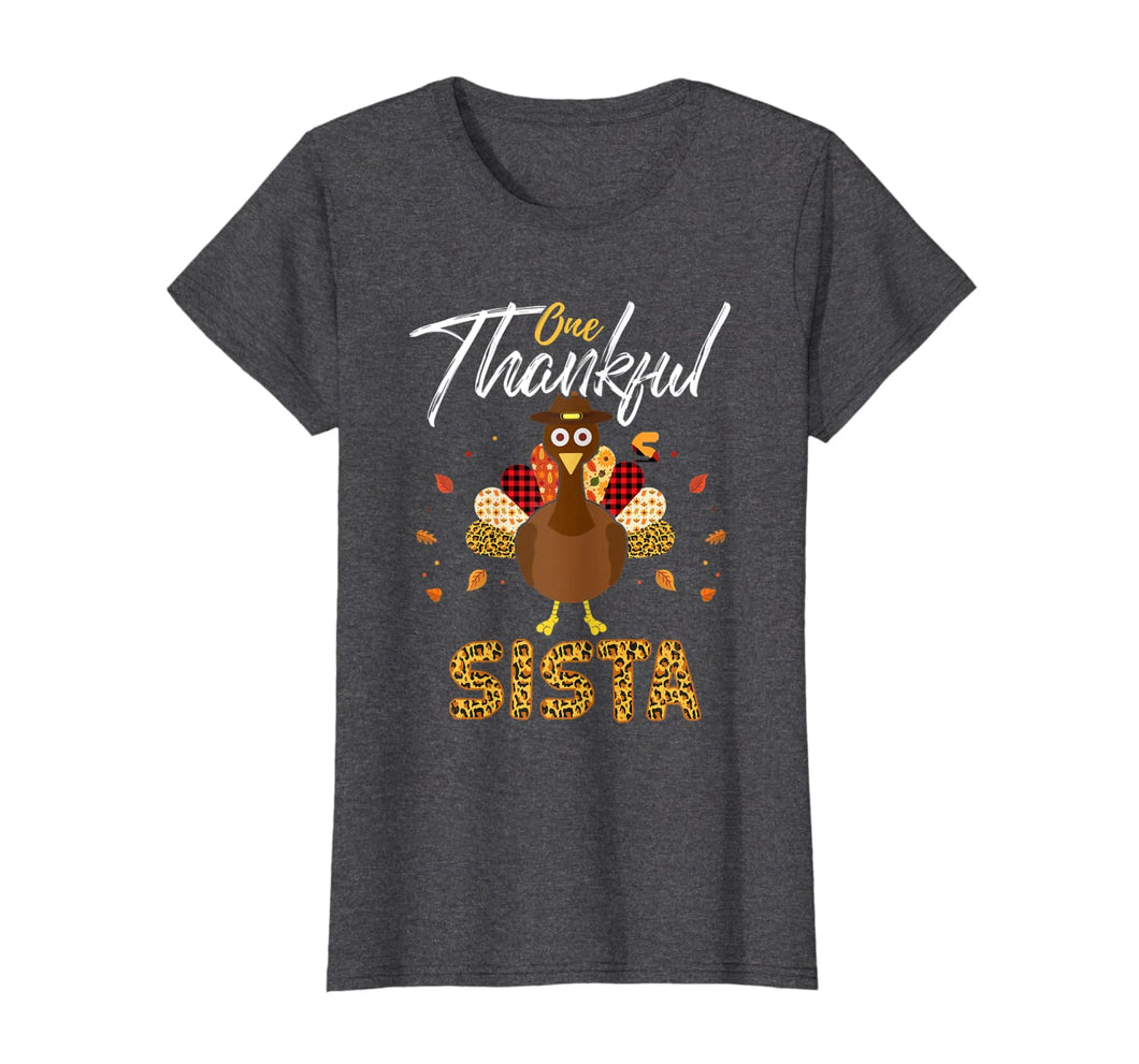 Funny shirts V-neck Tank top Hoodie sweatshirt usa uk au ca gifts for One Thankful Sista Sister Turkey Thanksgiving Family gift T-Shirt 1179995