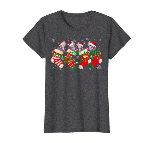 Opossum Possum In Christmas Sock Funny Marsupial Xmas Gifts T-Shirt-2088116
