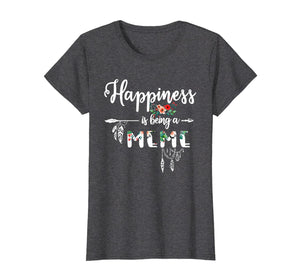 Womens Grandma Shirt Happiness is Being a Meme Gifts Floral T-Shirt-2151888