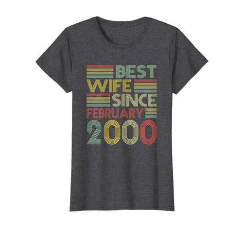 Womens 20th Wedding Anniversary Gifts Wife Since February 2000 T-Shirt-4164417