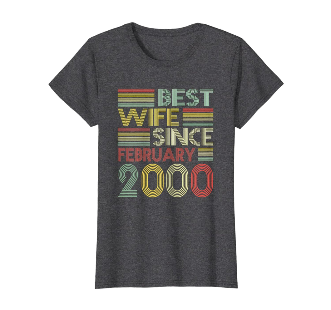 Womens 20th Wedding Anniversary Gifts Wife Since February 2000 T-Shirt-4164417