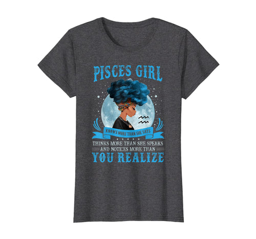 Womens Pisces Girls Black Queen February March Birthday Gifts TShirt169847