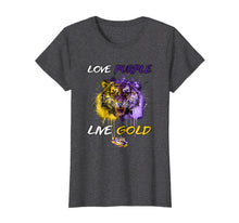 Load image into Gallery viewer, LSU Tigers Love Purple Live Gold - Tiger Head T-Shirt 120723
