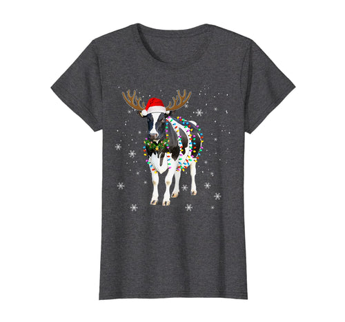 Funny shirts V-neck Tank top Hoodie sweatshirt usa uk au ca gifts for Funny Cow Christmas Tee Reindeer Christmas Lights Pajama T-Shirt 1043589
