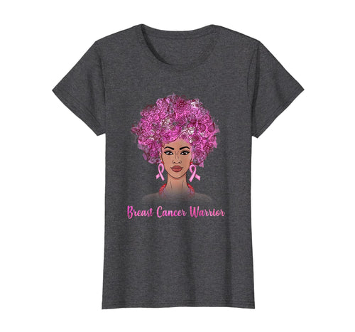 Womens Afro African Pink Ribbon Breast Cancer gifts for Black Women T-Shirt
