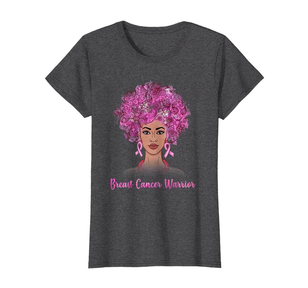 Womens Afro African Pink Ribbon Breast Cancer gifts for Black Women T-Shirt