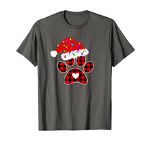 Load image into Gallery viewer, Funny shirts V-neck Tank top Hoodie sweatshirt usa uk au ca gifts for Buffalo Plaid Christmas Paw Dog with Santa hat &amp; Lights Gift T-Shirt 1152404
