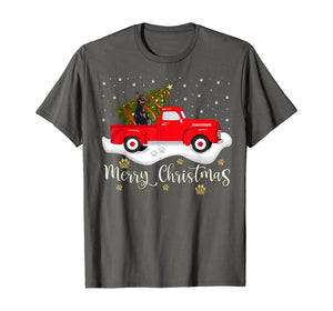 Funny shirts V-neck Tank top Hoodie sweatshirt usa uk au ca gifts for Red Truck Merry Christmas Tree Doberman Christmas T-Shirt 1324213