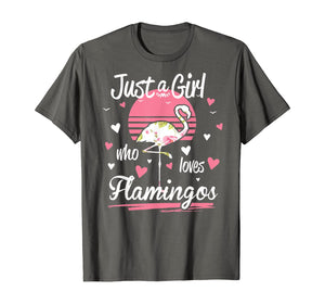 Funny shirts V-neck Tank top Hoodie sweatshirt usa uk au ca gifts for Flamingo Shirt. Just A Girl Who Loves Flamingos T-Shirt 358549
