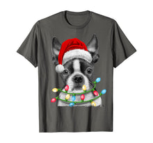 Load image into Gallery viewer, Funny shirts V-neck Tank top Hoodie sweatshirt usa uk au ca gifts for Boston Terrier Santa Christmas Tree Lights Xmas Gifts Boys T-Shirt 540146
