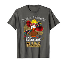 Load image into Gallery viewer, Thankful Grateful Blessed Nana Leopard Turkey Thanksgiving T-Shirt
