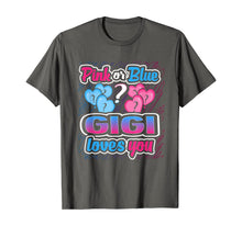 Load image into Gallery viewer, Pink Or Blue Gigi Loves You Gender Reveal Baby Party Gift T-Shirt
