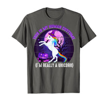 Load image into Gallery viewer, This is My Human Costume-Funny Unicorn Halloween  T-Shirt
