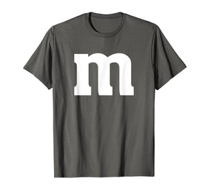 Simple Minimal Matching Group Lowercase Letter M Apparel T-Shirt