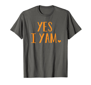 Yes I Yam Funny Thanksgiving Halloween Matching Couple Gift T-Shirt