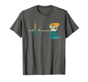 Video Game Lover Gifts Funny Vintage Retro Gamer Heartbeat T-Shirt-857289