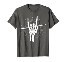 Load image into Gallery viewer, Skeleton Hand Rock Drum Sticks Halloween Costume For Drummer T-Shirt
