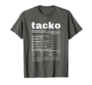 Tacko Nutrition Facts Label Funny Boston Basketball T-Shirt