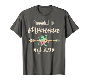 Promoted to Momma Shirt Est 2020 Mothers Day New Mama T-Shirt-3098772