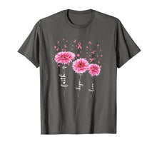 Load image into Gallery viewer, Faith Hope Love : Pink Daisy Flower Breast Cancer Awareness T-Shirt 101439
