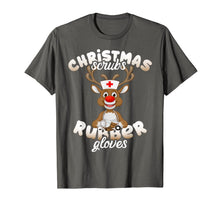 Load image into Gallery viewer, Christmas Scrub Top Reindeer Scrubs Rubber Gloves Nurses T-Shirt-1432150
