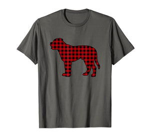 Mastiff Christmas Decor Red Plaid Buffalo Dog Gifts Family T-Shirt-1503139
